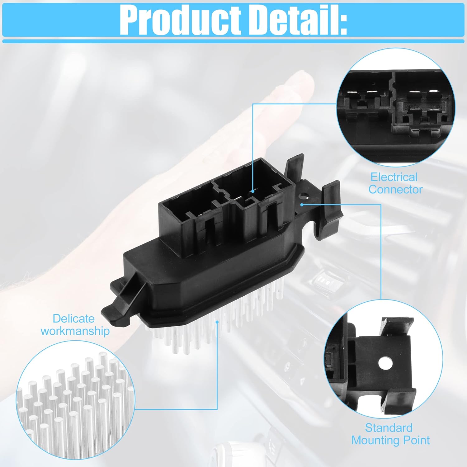 ACROPIX HVAC Blower Motor Resistor AC Blower Control Fit for Dodge Dart Aero - Pack of 1 Black