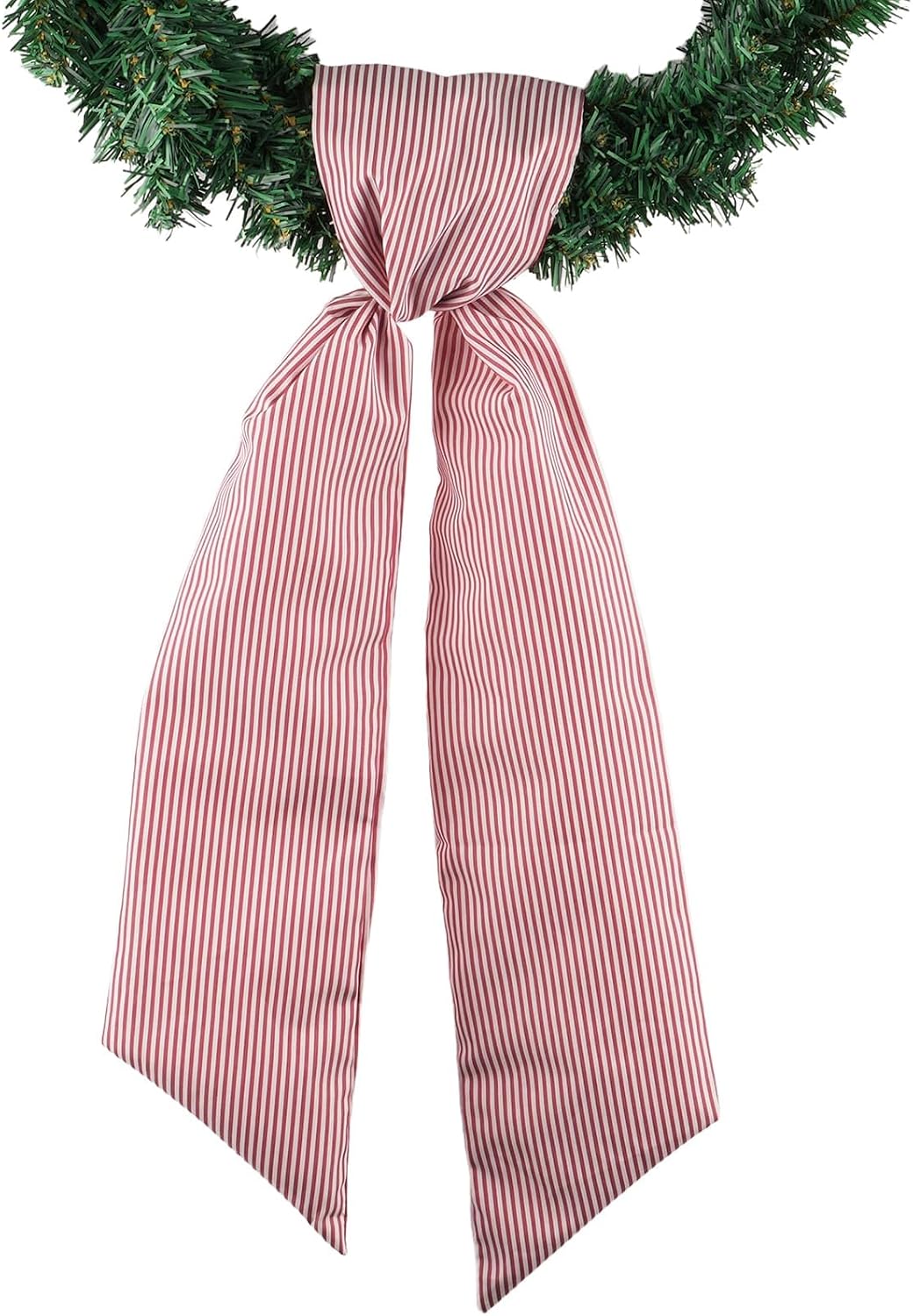 YKW Brown White Stripe Wreath Sash Front Door Decoration, 5.12" x 54.33" Blank Sash Fall Thanksgiving Wedding Birthday Holiday Party Bow Ribbon Farmhouse Home Decor Accessories