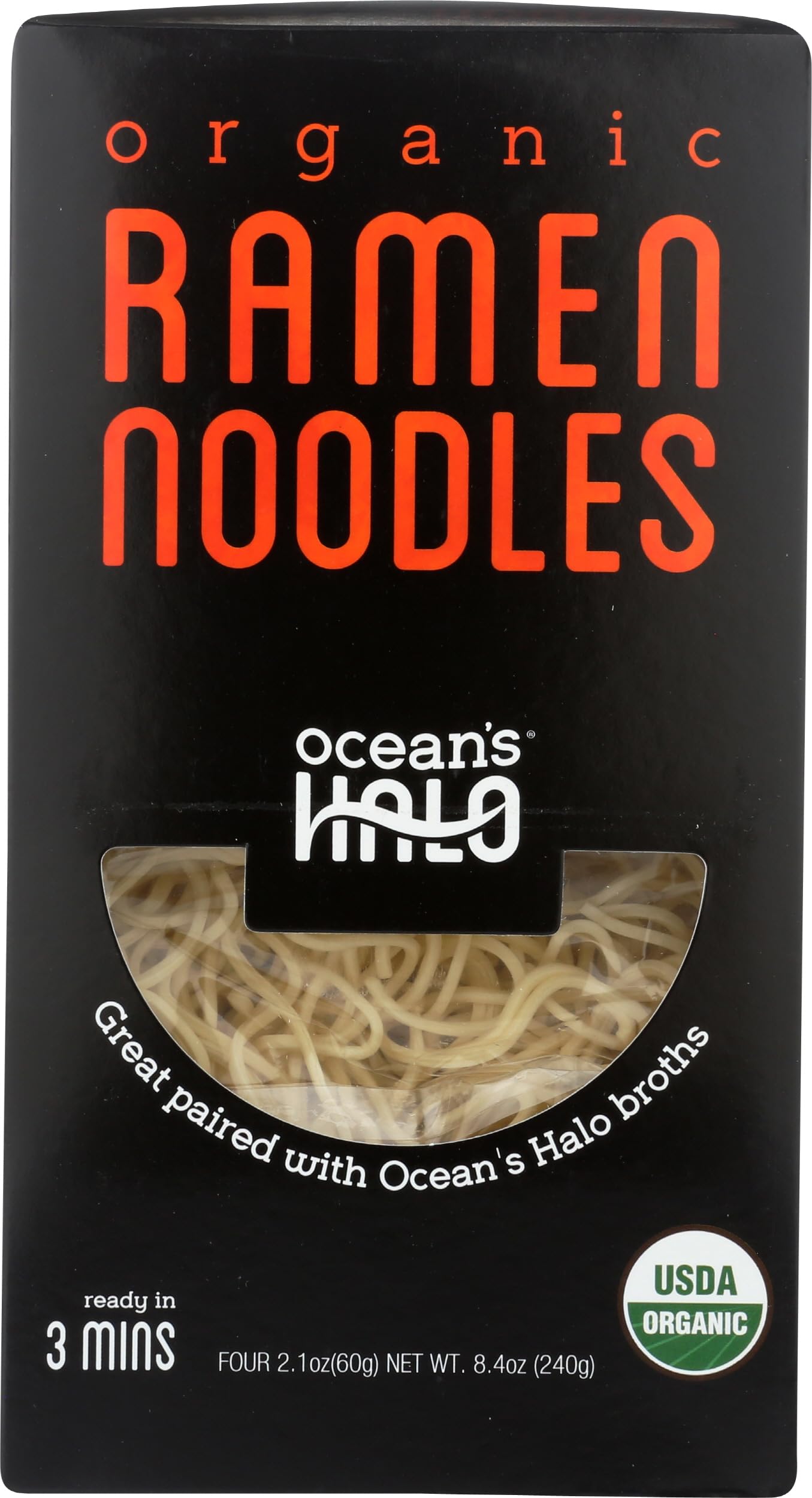 Ocean's Halo, Organic Ramen Noodles, Vegan, USDA Organic, 8.4 Ounce