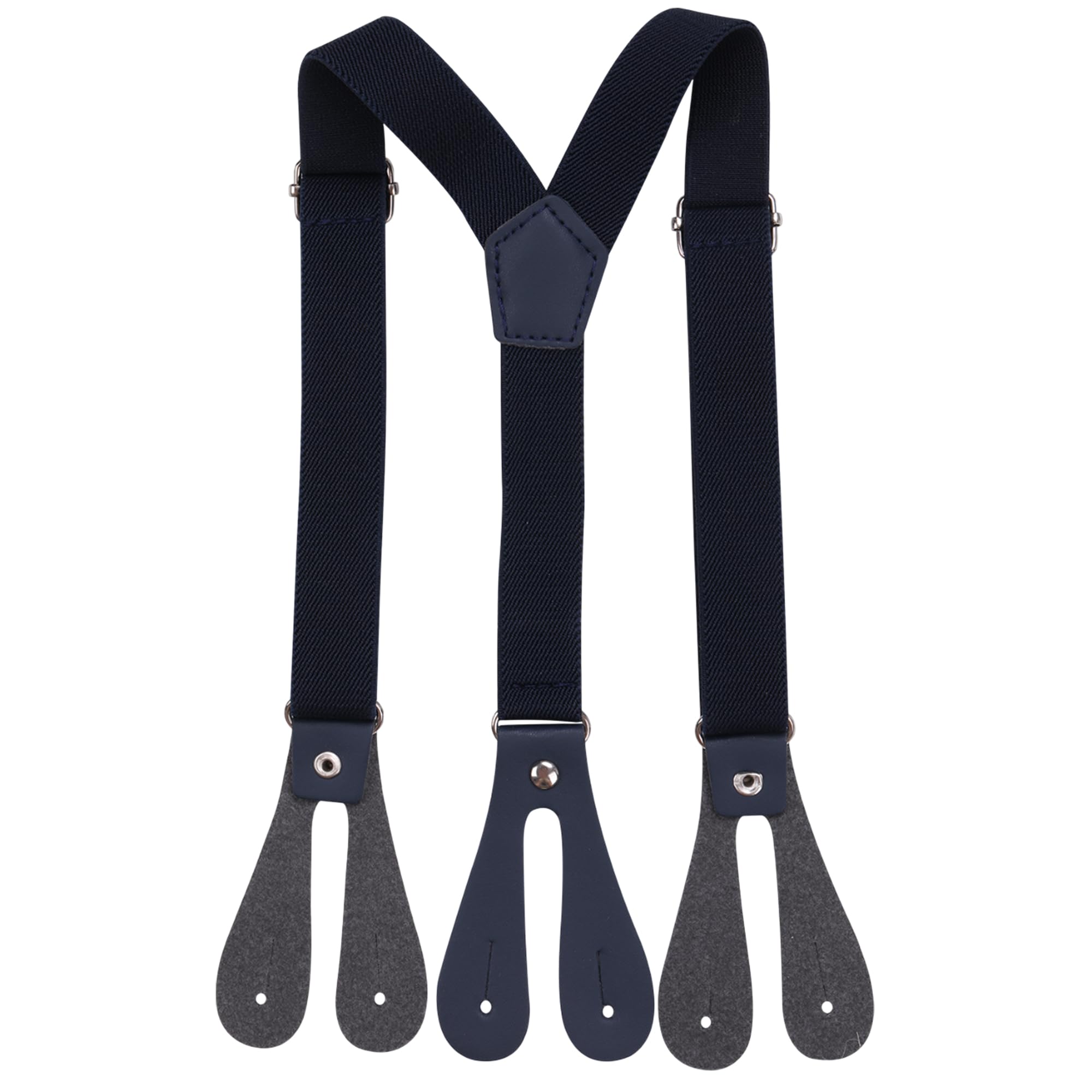 WedDecor 20mm Kids Black Suspenders For Boys, Y Shape Button Hole Braces for Trouser, Jeans, Shorts, Denims, Adjustable Stretchable Elastic