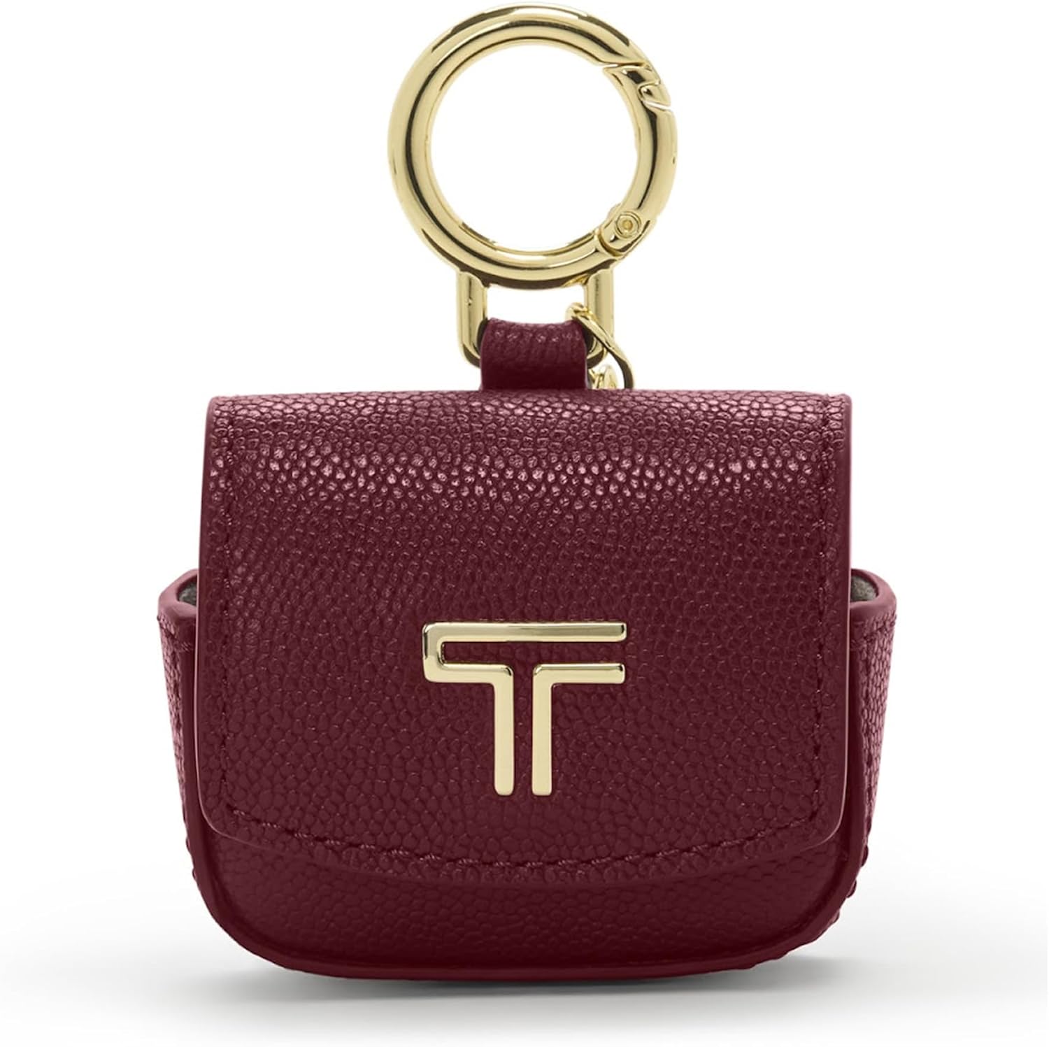 TUMI - Belden Airpods Charm - Men's and Women's Premium Leather Earbud Case - Wine