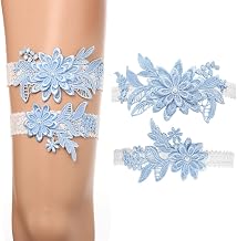 Blue Bridal Garter, Bridal Gift, Wedding Garters for Brides Bride for Party, Engagement, Bridal Shower (A)