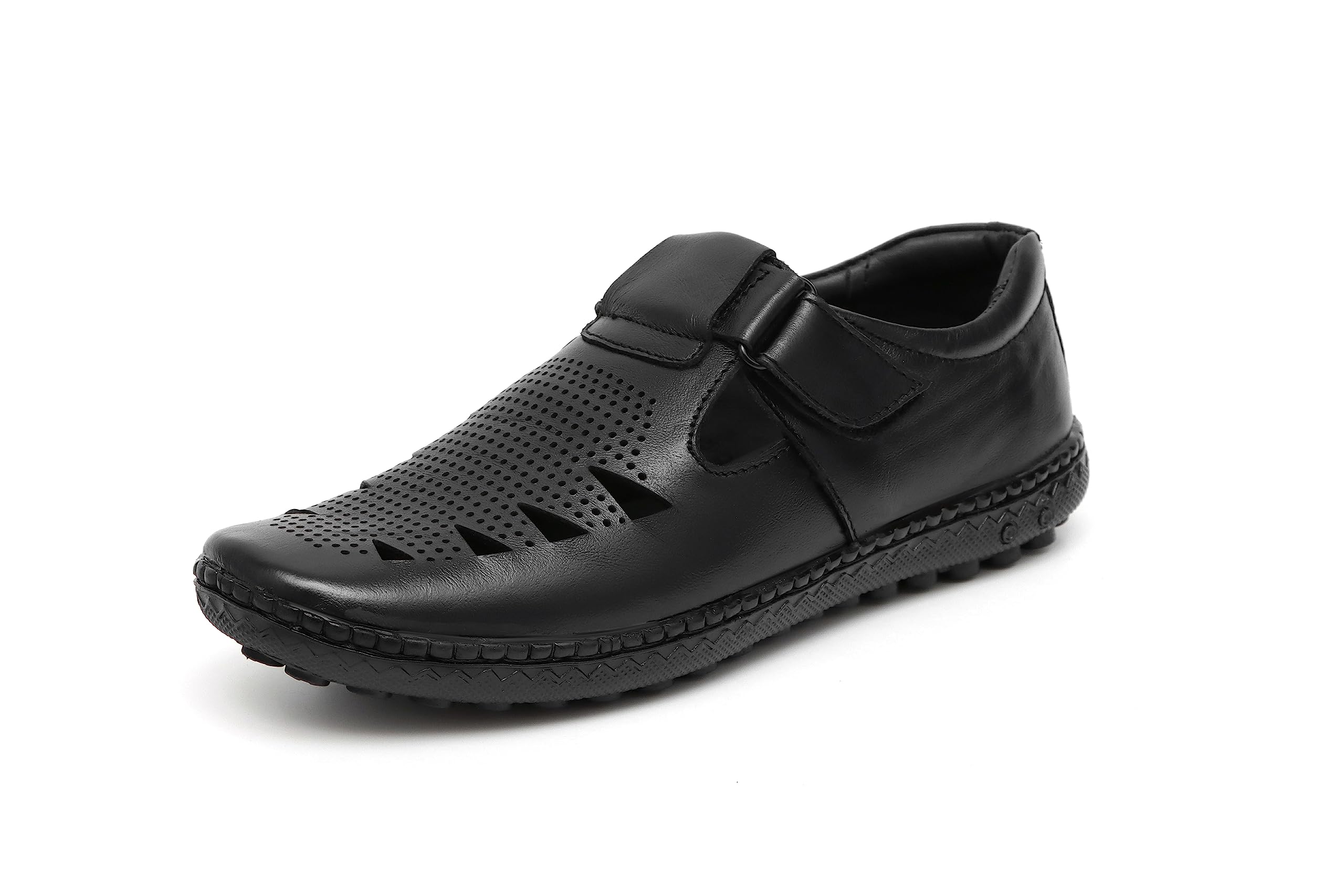 ARAMISH Black Real Leather Sandals for Men - 09 UK (B0C7KP573V) Amazon Price History, Amazon Price Tracker