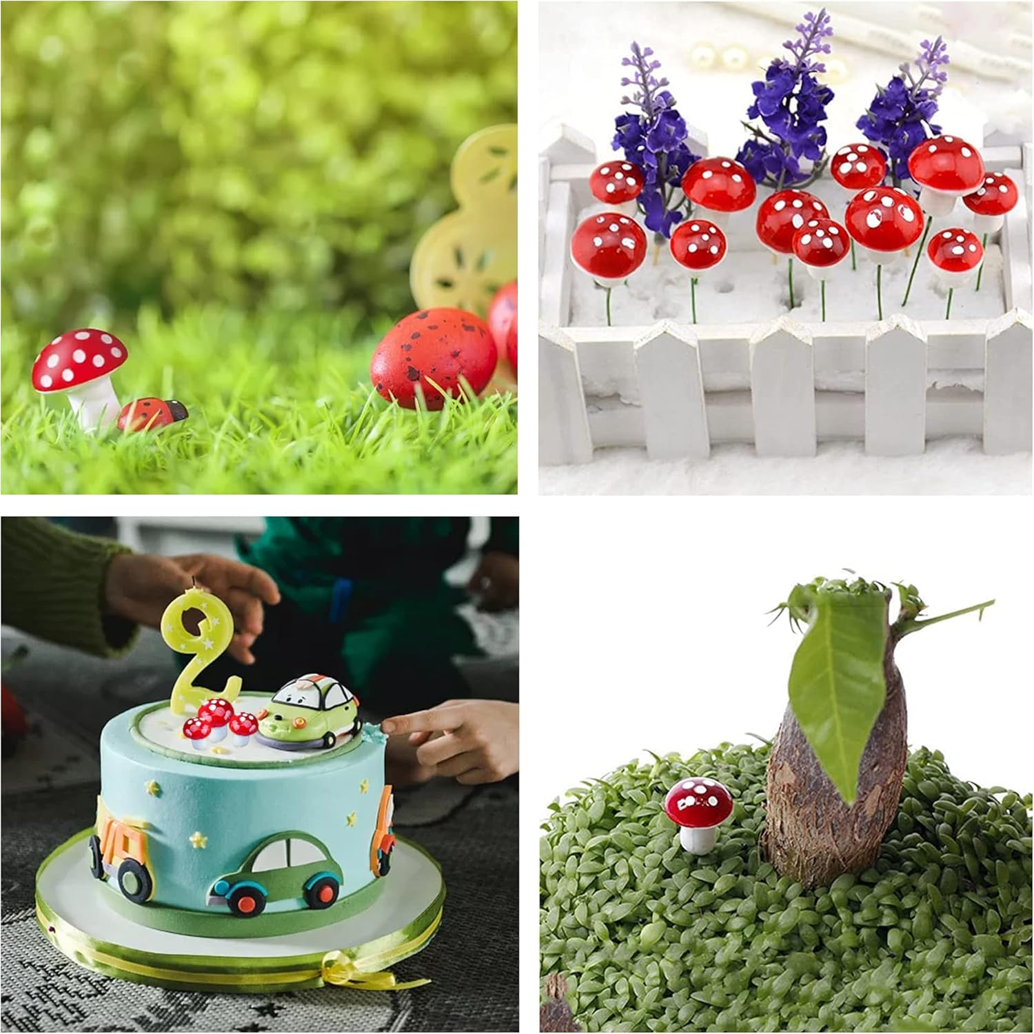 YANGWEN 30 Pezzi Mini Funghi Decorativi - Funghetti in Schiuma per Giardino Fatato, Bonsai e Micro Paesaggio - Decorazioni per Piante, Acquari e DIY