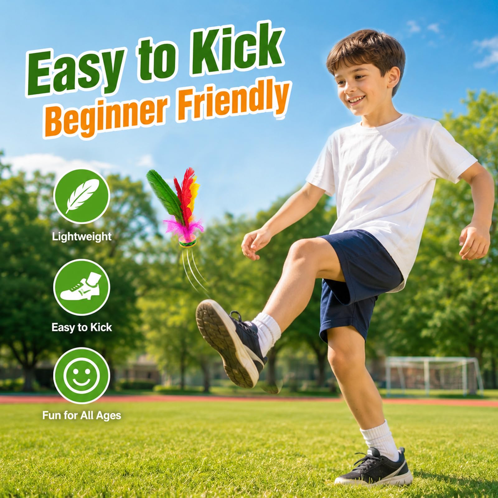 3 sztuki Kick Shuttlecock, Jianzi chińskie kolory, kicking shuttlecock, poprawa koordynacji oczu dłoni, zestaw do ćwiczeń wewnątrz i na zewnątrz, dla dzieci i dorosłych