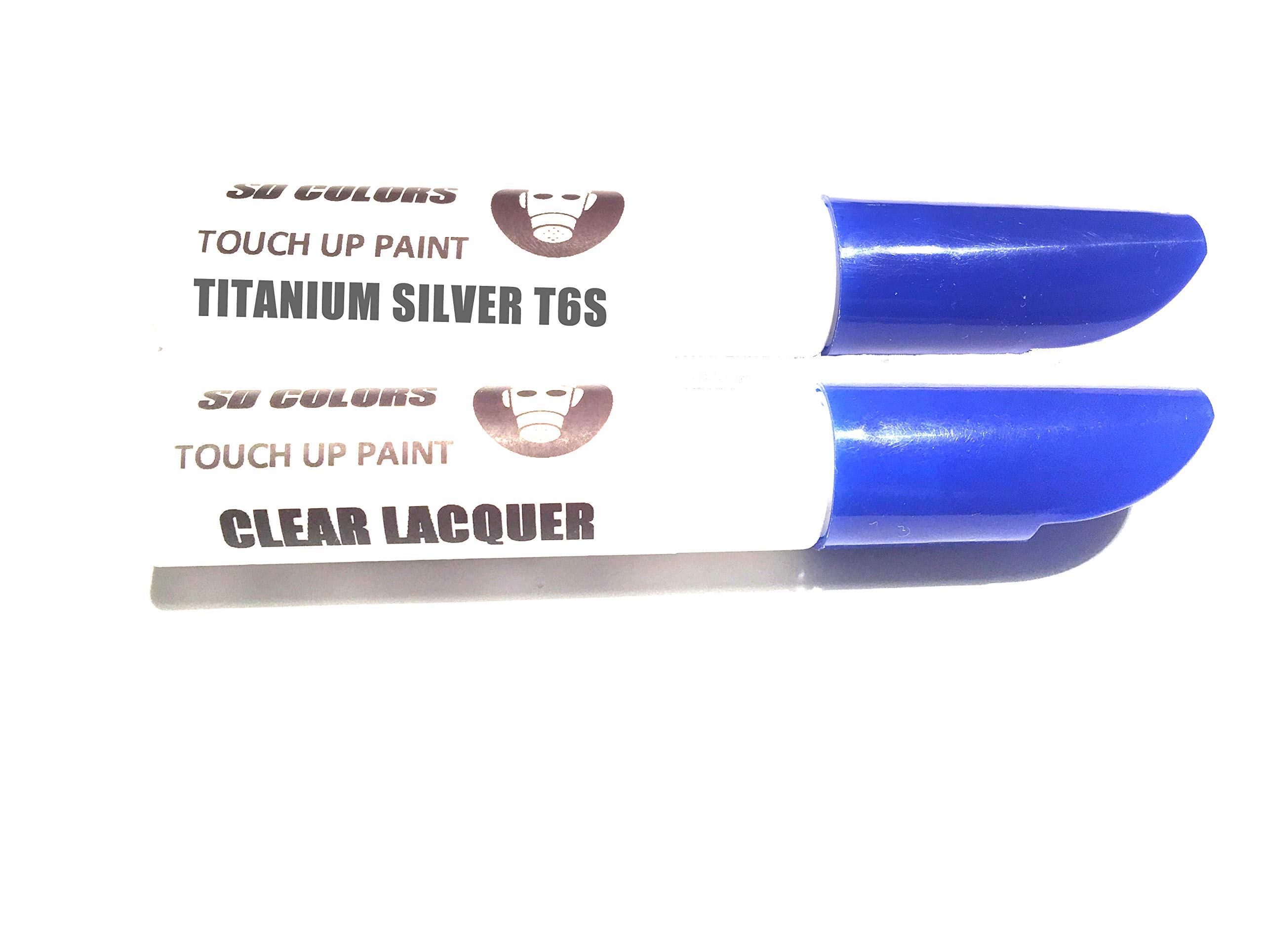 Sd Colors Paint+Lacquer Titanium Silver T6s New Touch Up Paint Pen Repair Kit 12Ml Scratch Chip Brush Color Code T6s Titanium Silver (Paint+Lacquer)