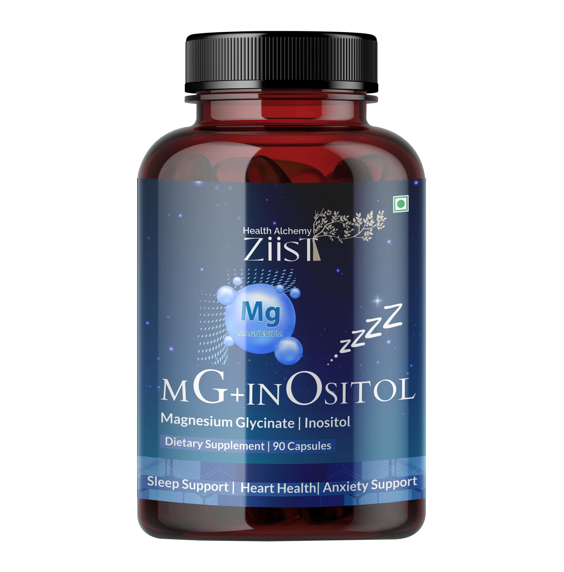 Ziist MG+ INOSITOL Magnesium Glycinate | Inositol Dietary Supplement | 90 Capsules (B0D4LZTDKW) Amazon Price History, Amazon Price Tracker