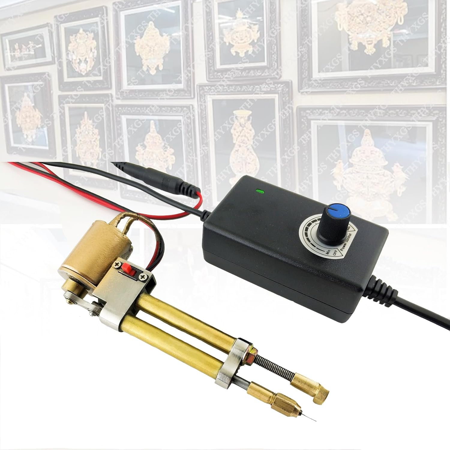 Electric Embroidery Needle Draft Machine, Needle Draft Machine, Knob Speed Adjustment Lightweight Silent, for Creative Embroidery Wedding Dress DIY Pattern Making