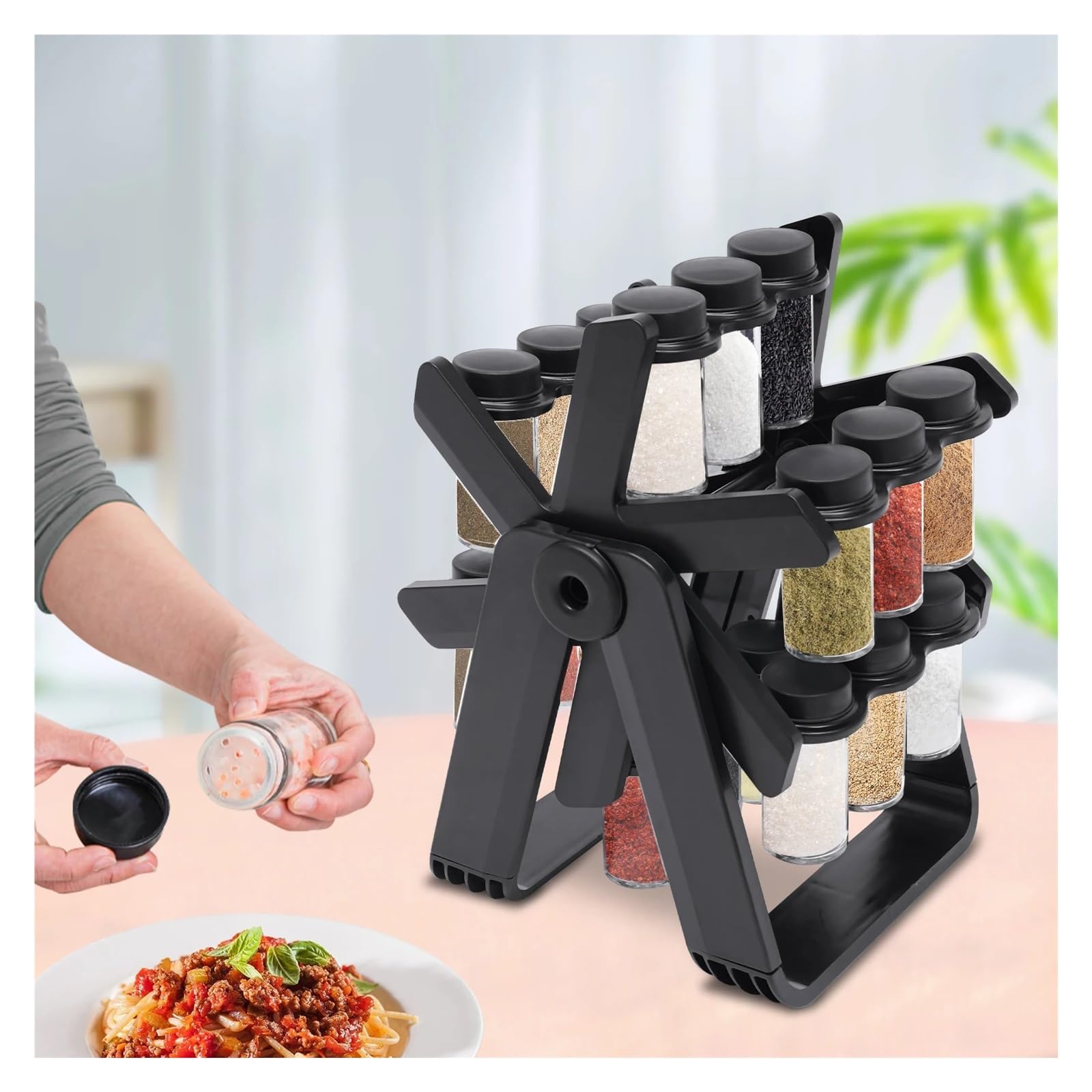 Botes Especias Tarros organizadores de Cocina, Juego de Almacenamiento de condimentos, Especias
