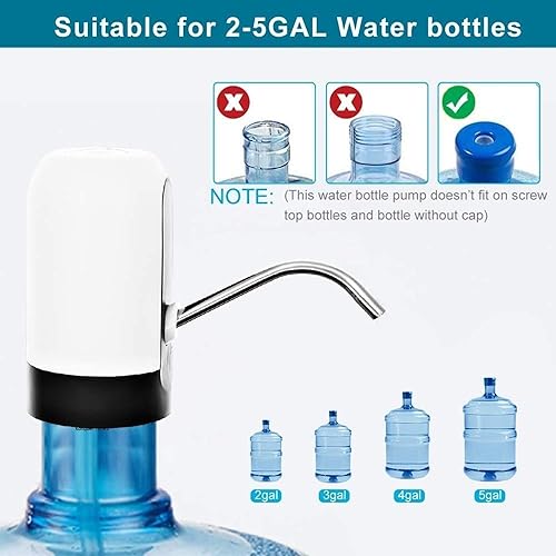 Miniatura 6 de Bomba dispensadora de agua manual de prensa manual  Bomba de agua potable portátil para botellas  Sin BPA, plástico de grado alimenticio  Ideal para
