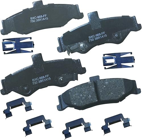 Miniatura 292 de Bendix Pastillas de freno traseras de cerámica Premium SBC1100 para Nissan Frontier 2024-2005, Xterra 2015-2005, Suzuki Equator 2012-2009