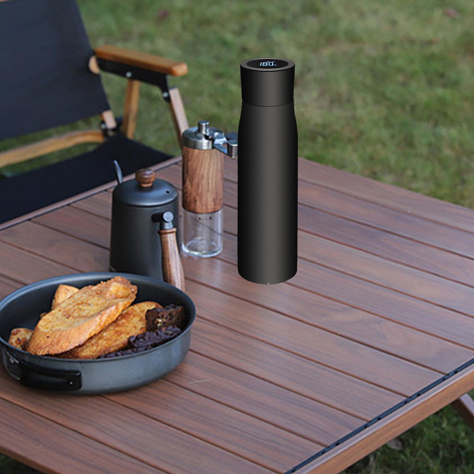 Smart Water Bottle – Bottiglia termica a LED con display della temperatura, leggera, isolata sottovuoto, per esterni