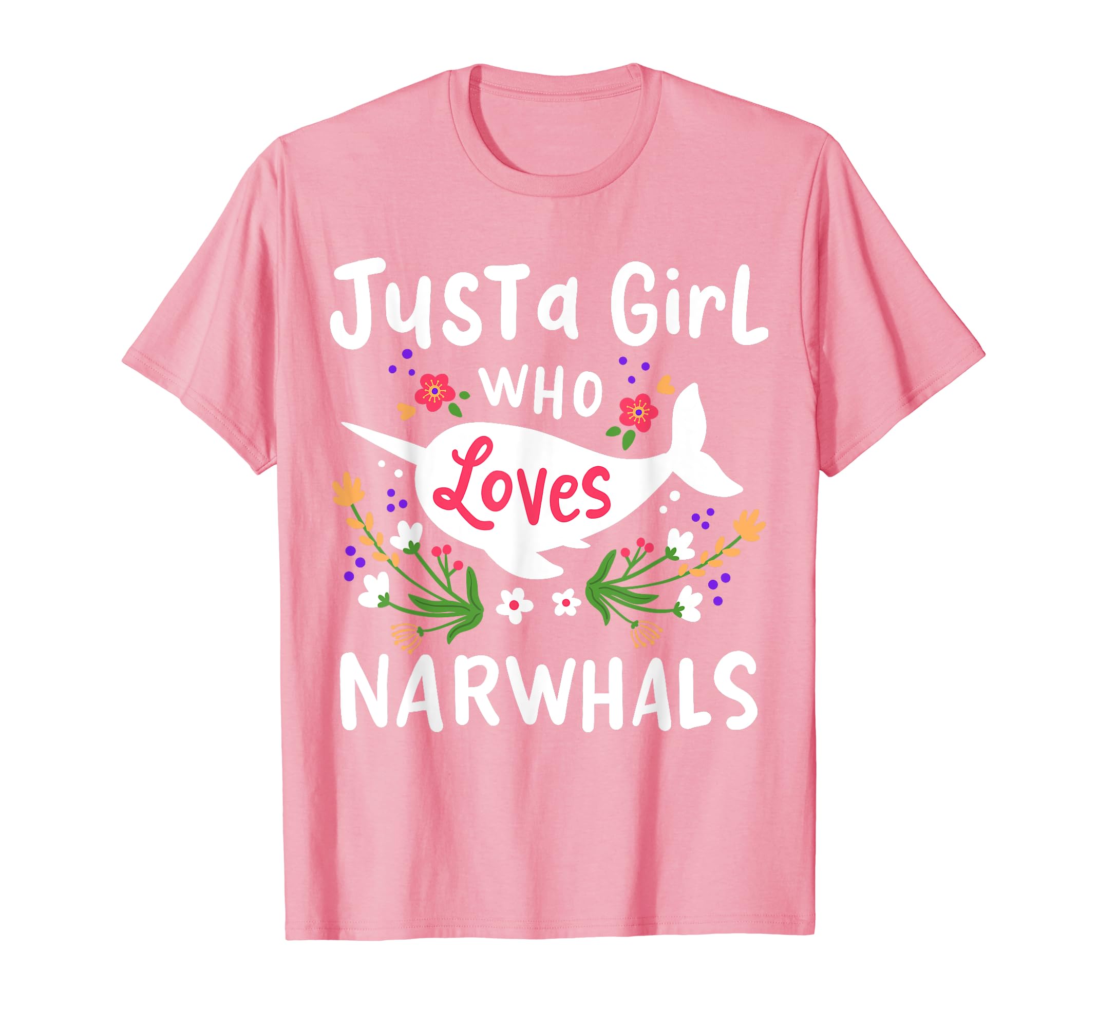 Narwhal Just A Girl Who Loves Narwhals Cute Gift T-Shirt