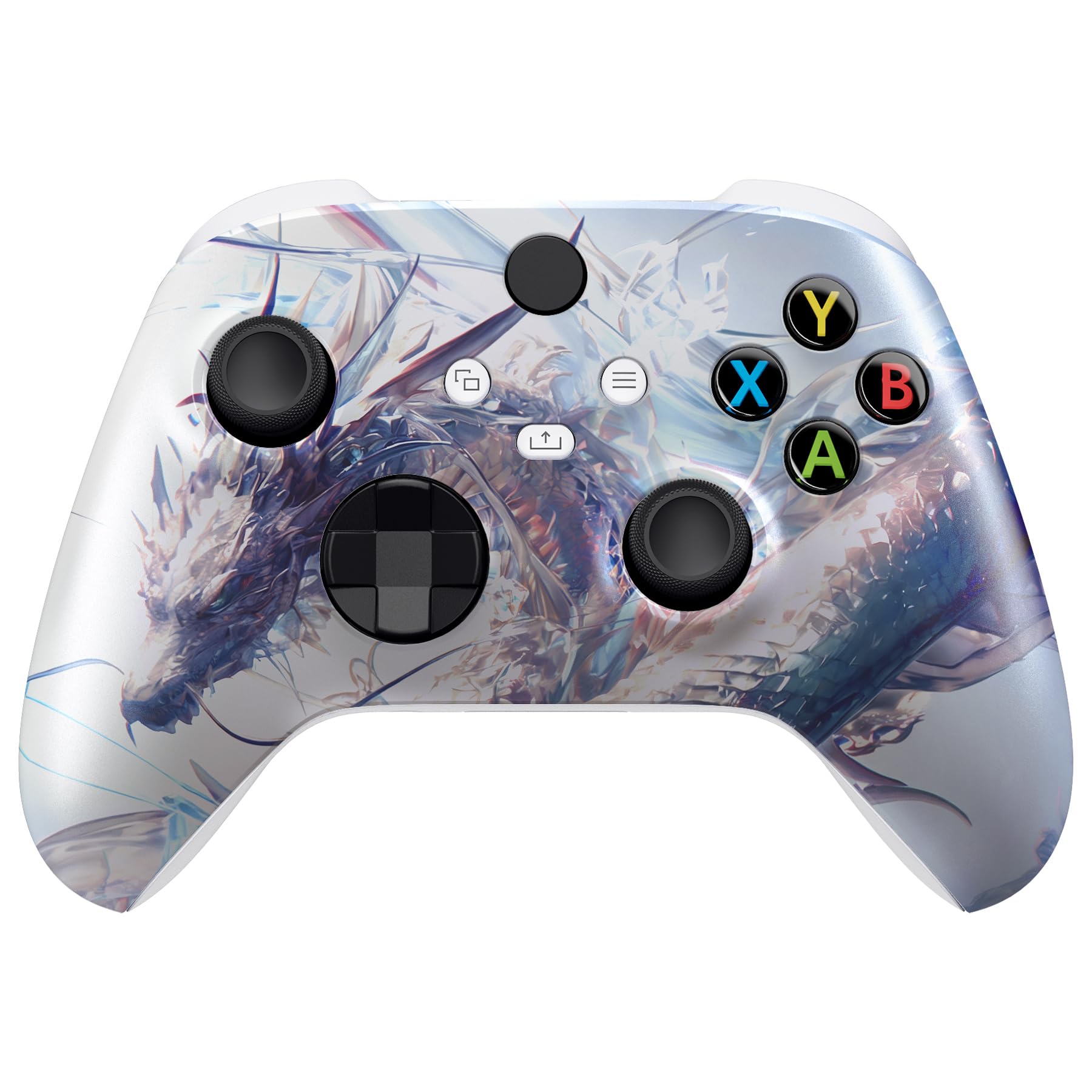 eXtremeRate Carcasa para Xbox Series S X Mando Protector Placa Frontal Funda Delantera Reemplazo Kit Cubierta Cover Shell para Xbox Series X S Control-No Incluye Mando(Mito Oriental) — view 41