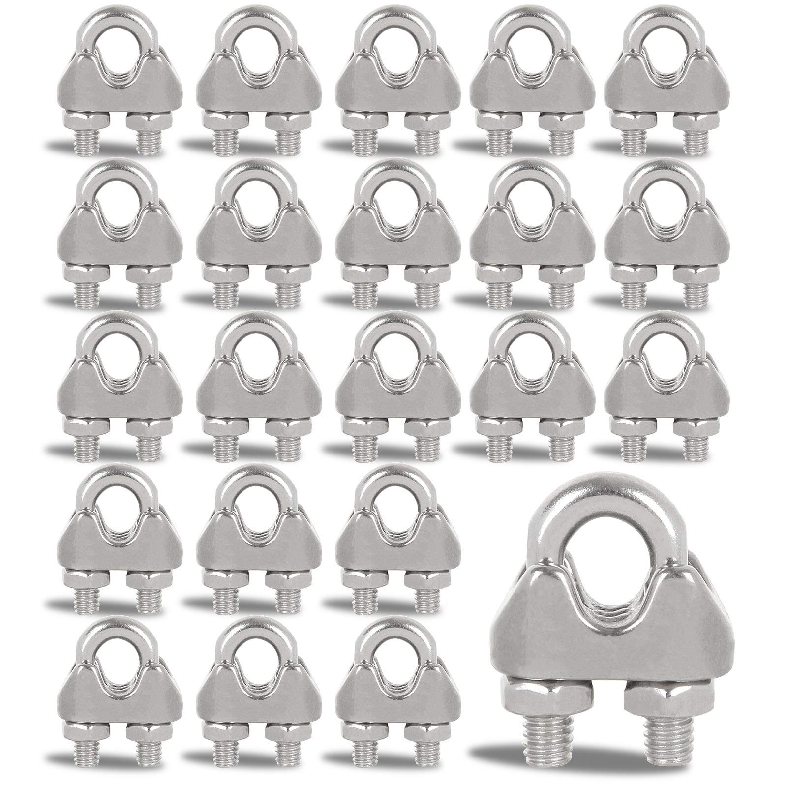 Lot De 50 Colliers De Serrage En Acier Inoxydable 6mm - Fixation Pour Câbles, Tuyaux - Trou Unique, Vis Fournies - Pour Atelier, Maison, Jardin