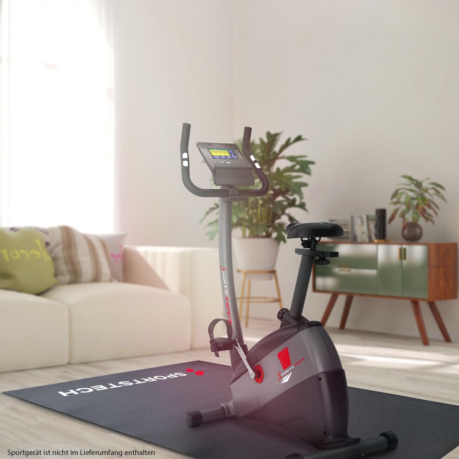 4-6 mm Bodenschutzmatte für Fitnessgeräte Heimtrainer – Sport Multifunktionsmatte, Fitnessmatte in schwarz für mehr Stabilität, schützt den Boden, Übungsmatte für Yoga, Pilates erhältlich in 4 Größen