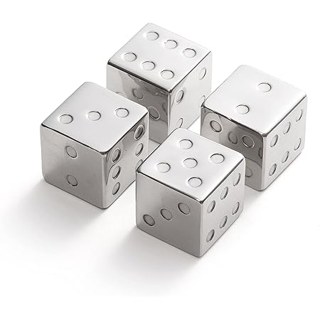 Whiskey Balls Set Of 4 Reusable Stainless Steel Metal Ice Sphere Cubes Beverage