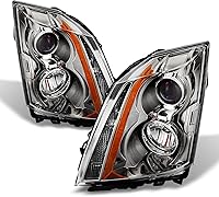 Vista 6 de AKKON - Para Cadillac CTS CTS-V OE Reemplazo Halógeno Proyector Faros LH/RH Conductor Pasajero Lámparas Negro