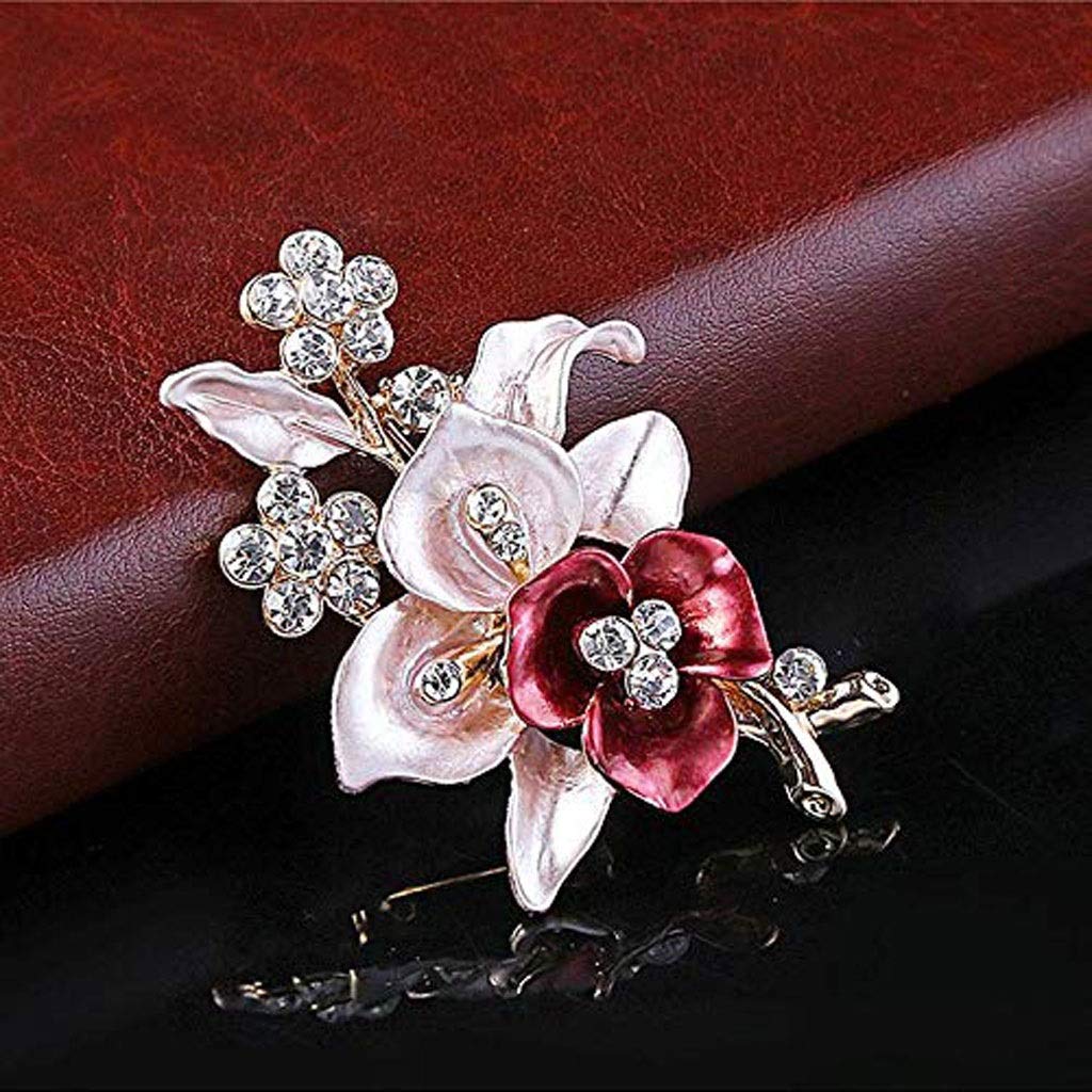 Broche de Diamantes de imitación de Cristal, Broche de Flor de Diamantes, Broche de Insignia, Broche de Diamantes de imitación de Cristal, joyería, Vestido, Bufanda, Chal, Clip