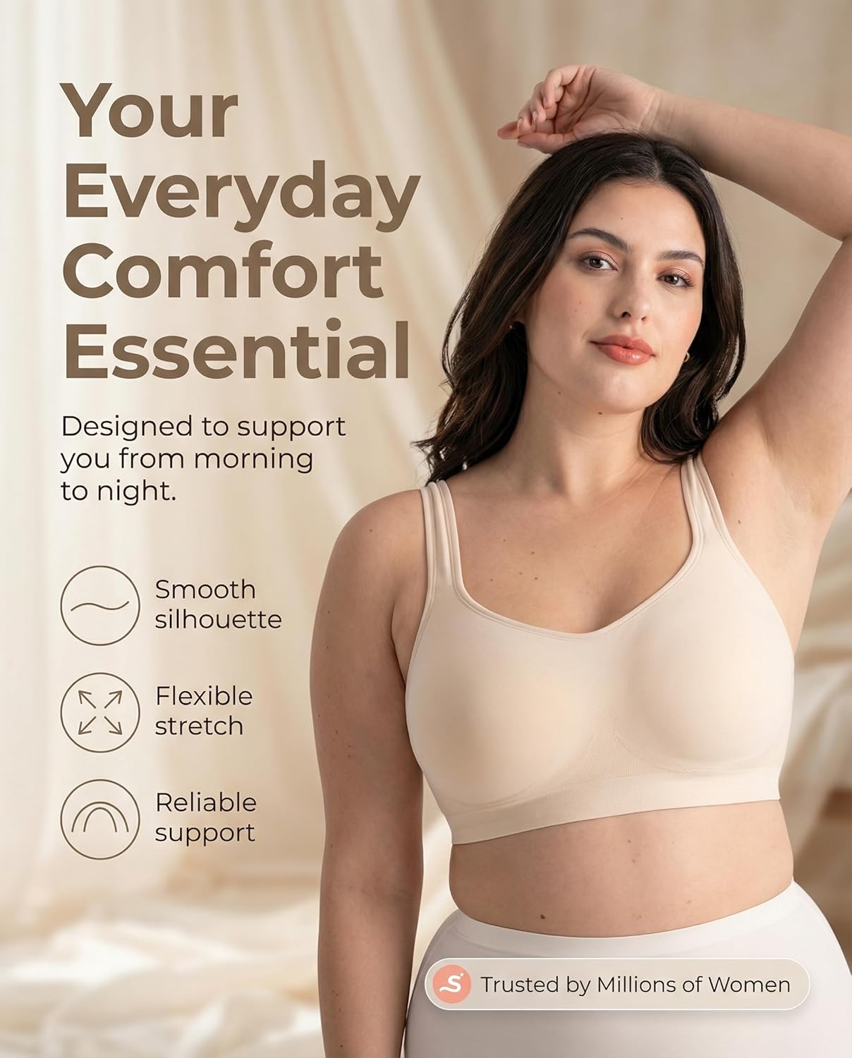 SHAPERMINT Wireless Bras for Women No Underwire – Small to Plus Size Bralettes with Support and Natural Lift - Image 8