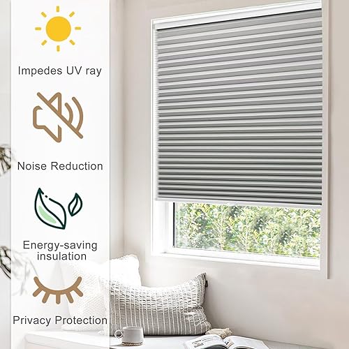 Miniatura 7 de MYshade Persianas opacas celulares inalámbricas de 1.5 pulgadas, aislamiento térmico, reducción de ruido, impermeables, tratamientos de ventana de