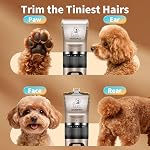 Dog Clippers for Grooming,Dog Grooming Kit for Heavy Thick Hair&Coats/Low Noise Rechargeable Cordless Hair Trimmer/Pet Shaver with Paw Trimmer for Small & Large Dogs Cats