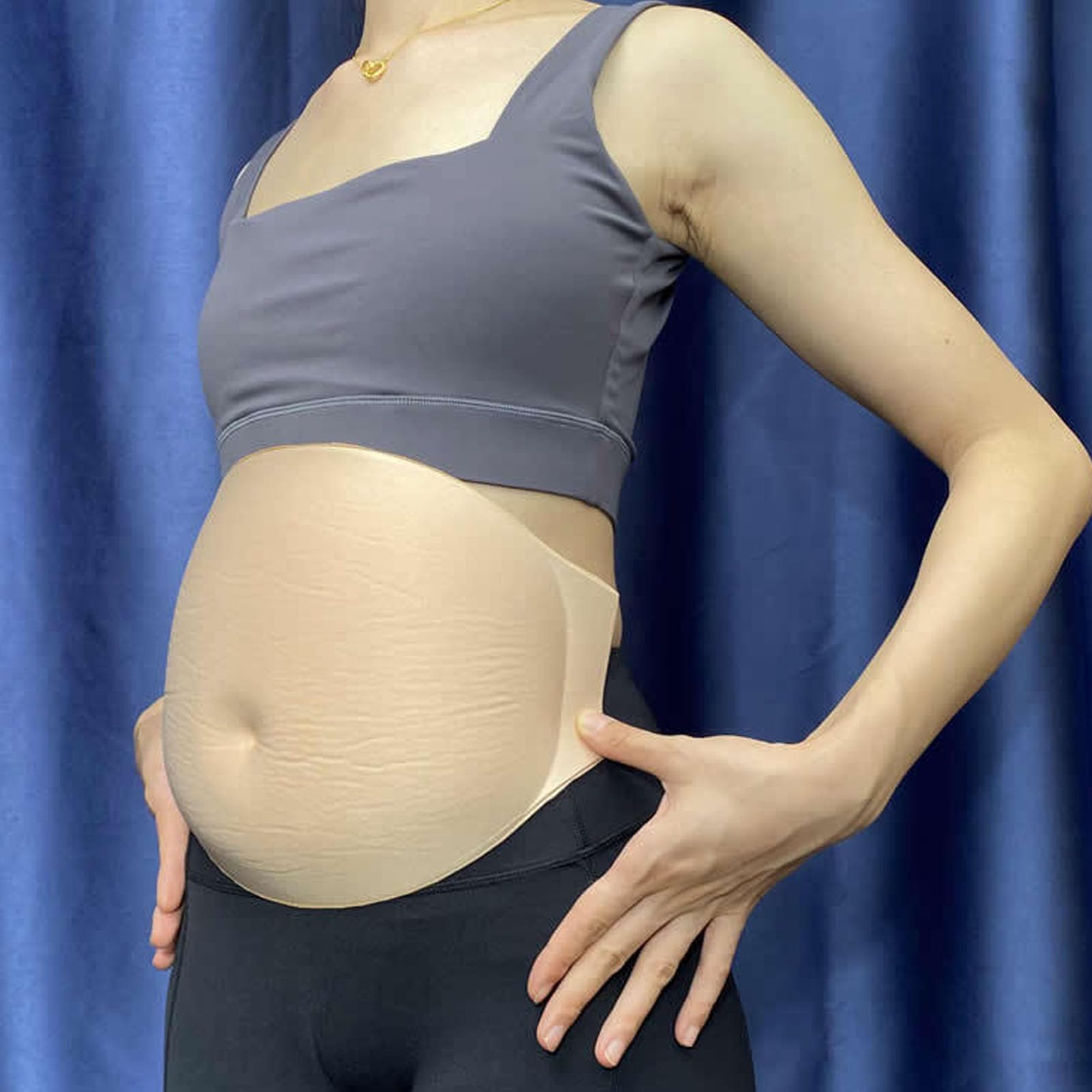 Pongnas Lighter Fake Belly Bump, Easy to Wear for Long Periods Simulation Foam Fake Belly, Breathable and Comfortable - Image 3
