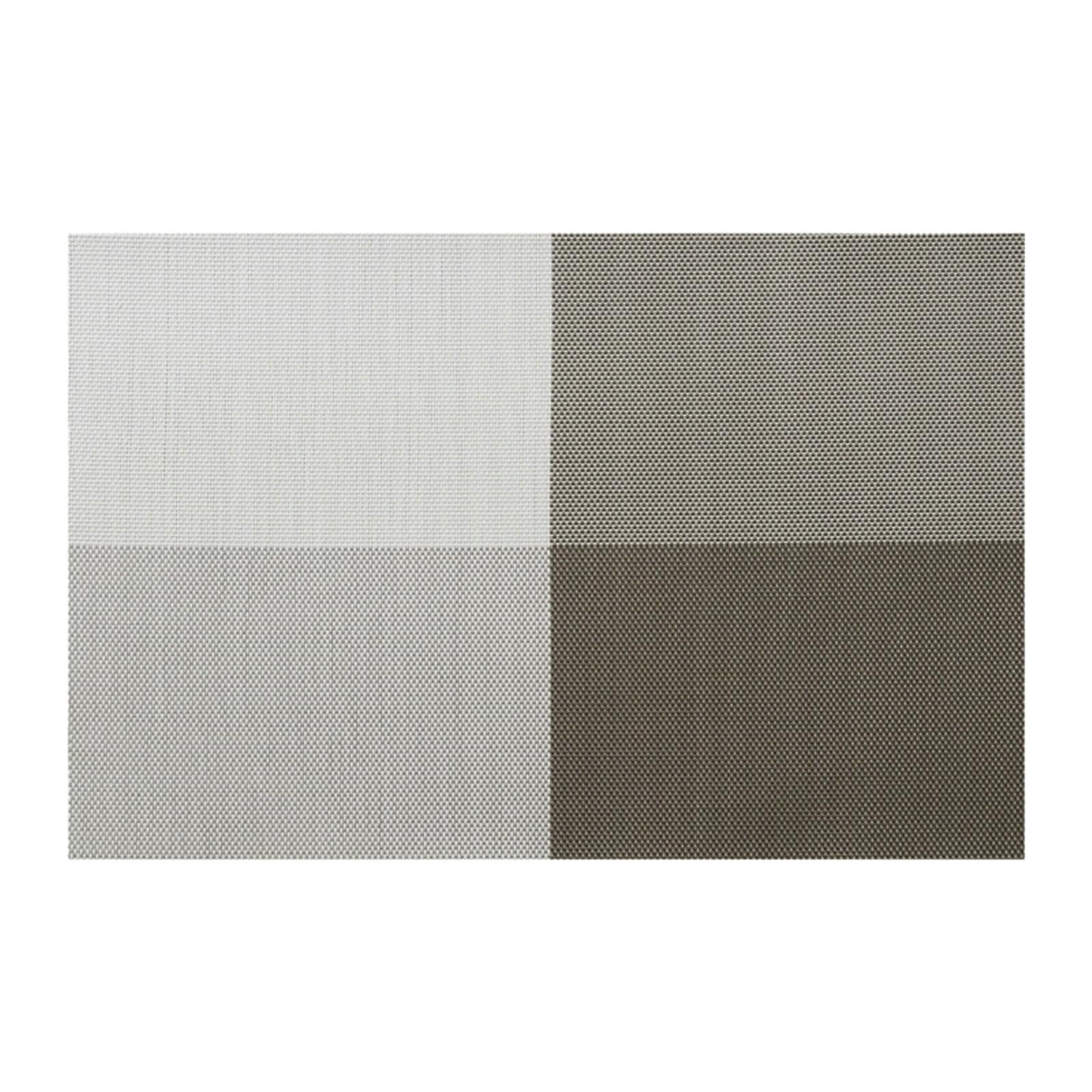 Placemat Juego de 6 manteles individuales gris café degradado con patrón de cuadrícula, 45 x 30 cm, para cocina y comedor
