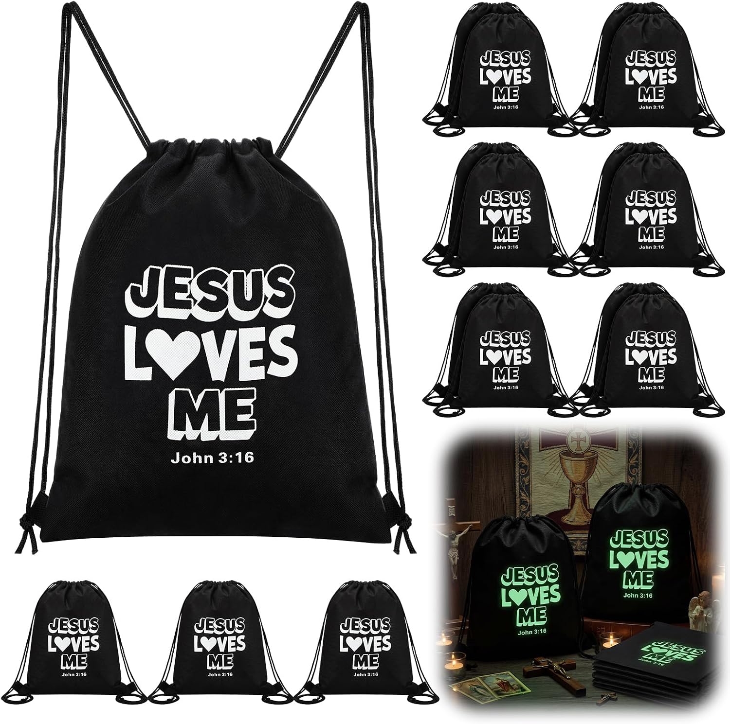 12 Pcs Be Kind and Shine Drawstring Backpacks Bulk 12 x 15 Inch