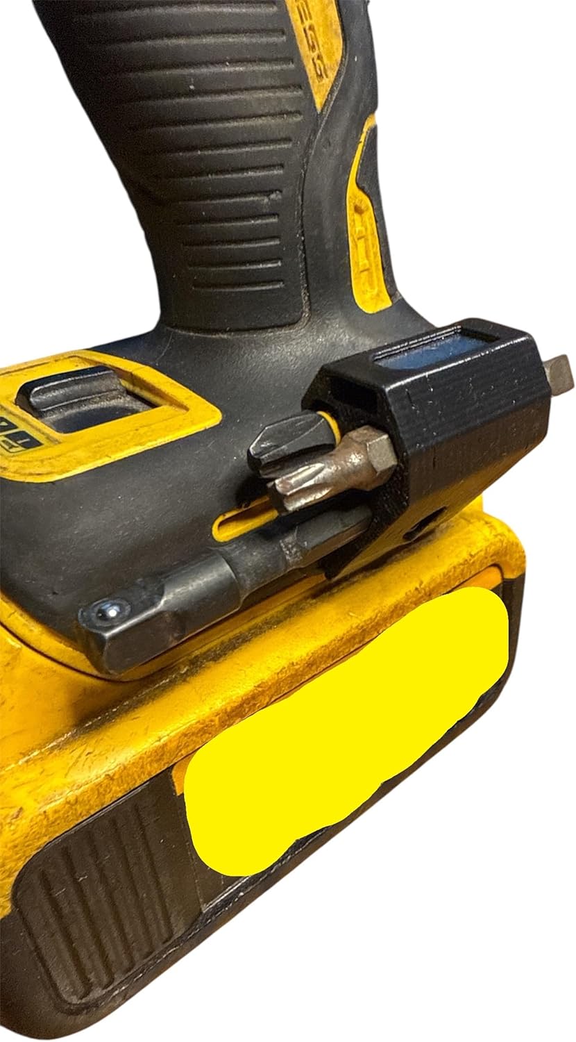 1/4" Drill Bit Holder For Dewalt Milwaukee Rigid Ryobi Makita Craftsman and Bauer (Fits Dewalt)