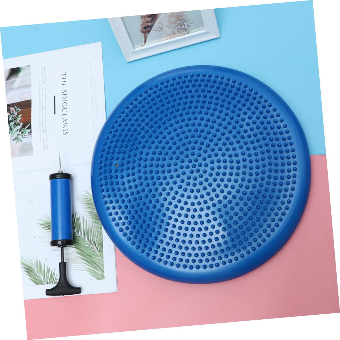 INOOMP Cuscino del Sedile oscillante Disco per Esercizi Sedile Gonfiabile Tappetino Yoga Extra Large Spesso dimena sedili Sportivi Disco di Disco oscillante Viola,Porpora