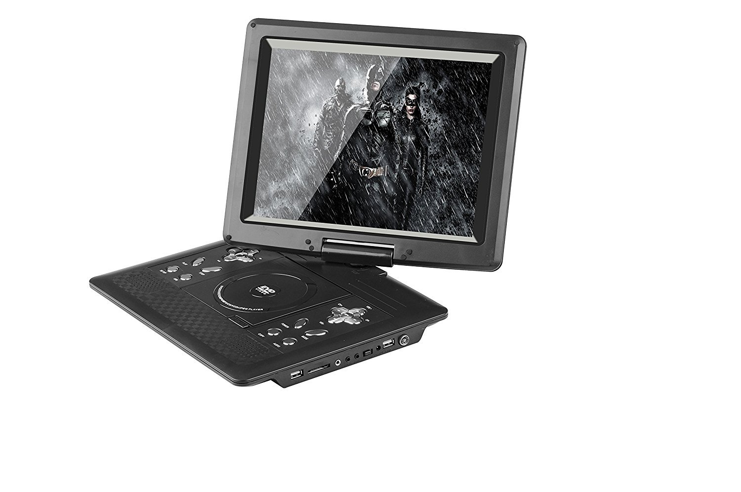 BW Lettore Dvd Portatile da 12,1 Pollici, Controller di Gioco, Telecomando, Caricatore da Auto, Schermo Girevole, Antenna