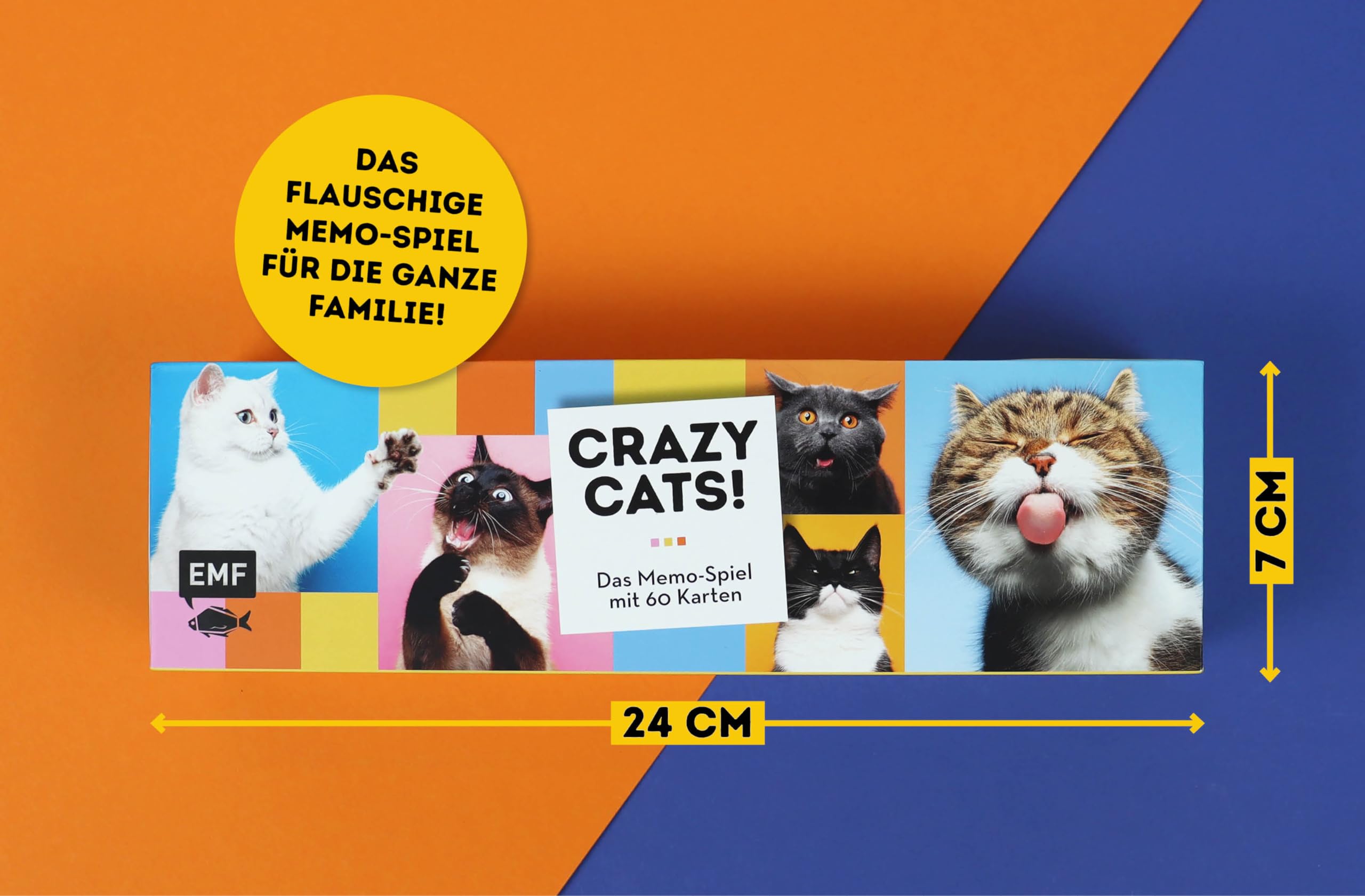 Memo-Spiel: Crazy cats!: Mit 60 lustigen Katzen-Motiven von süß bis grumpy für Katzenfans von 6-99 Jahren