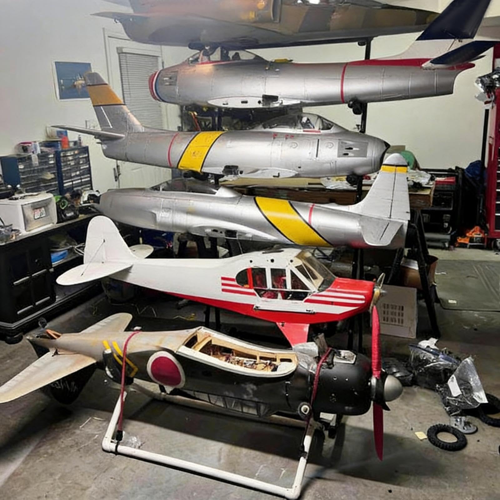 Harilla Supporto per Modellini di Aeromobili Radiocomandati, Multistrato, Stabile E Pratico, Supporto Professionale in Metallo Multiuso, Grande
