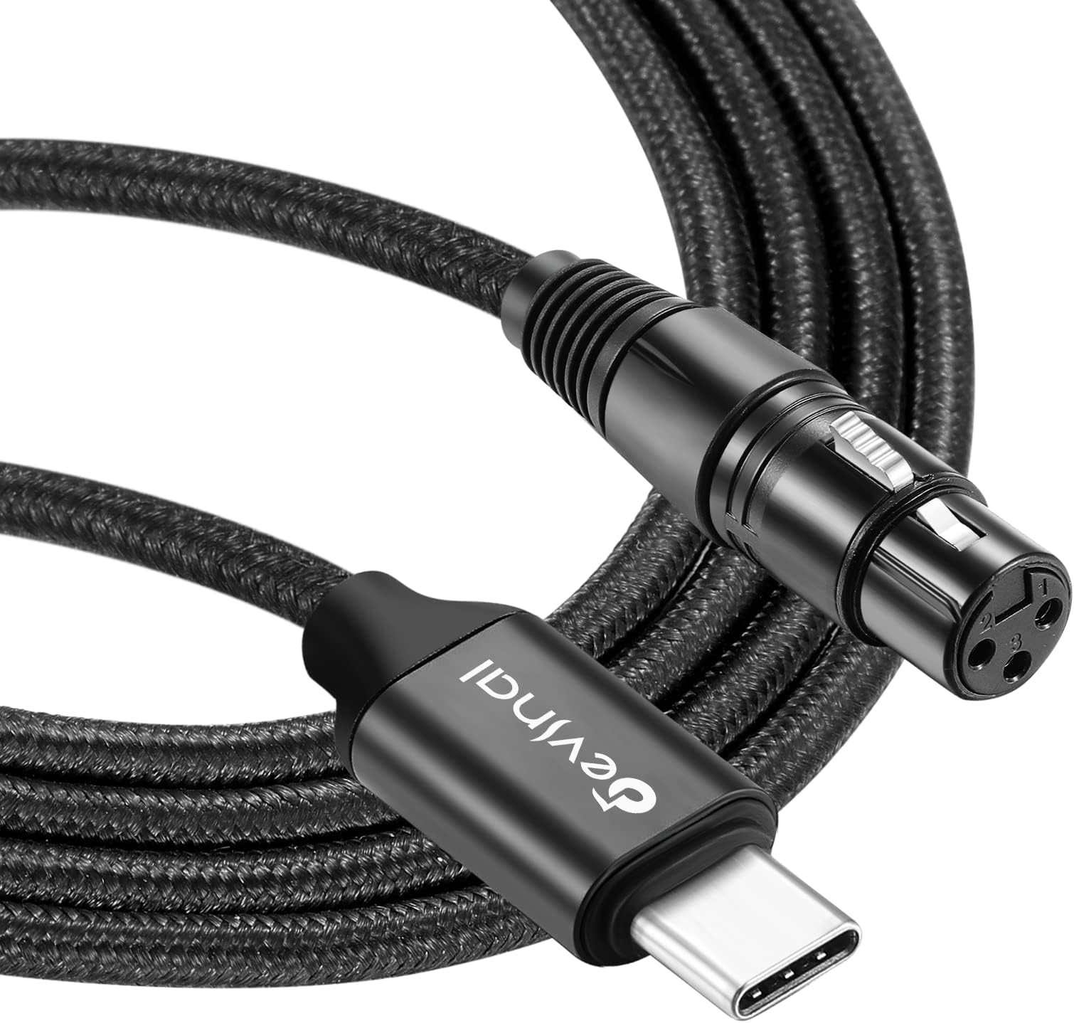 Devinal XLR to USB C Cable, Upgrade USB C Microphone Cable USB Type-C to XLR Female Cord Connector Adapter Compatible with Sumsung Google Huawei Xiaomi Smartphone or MacBook 10 FT