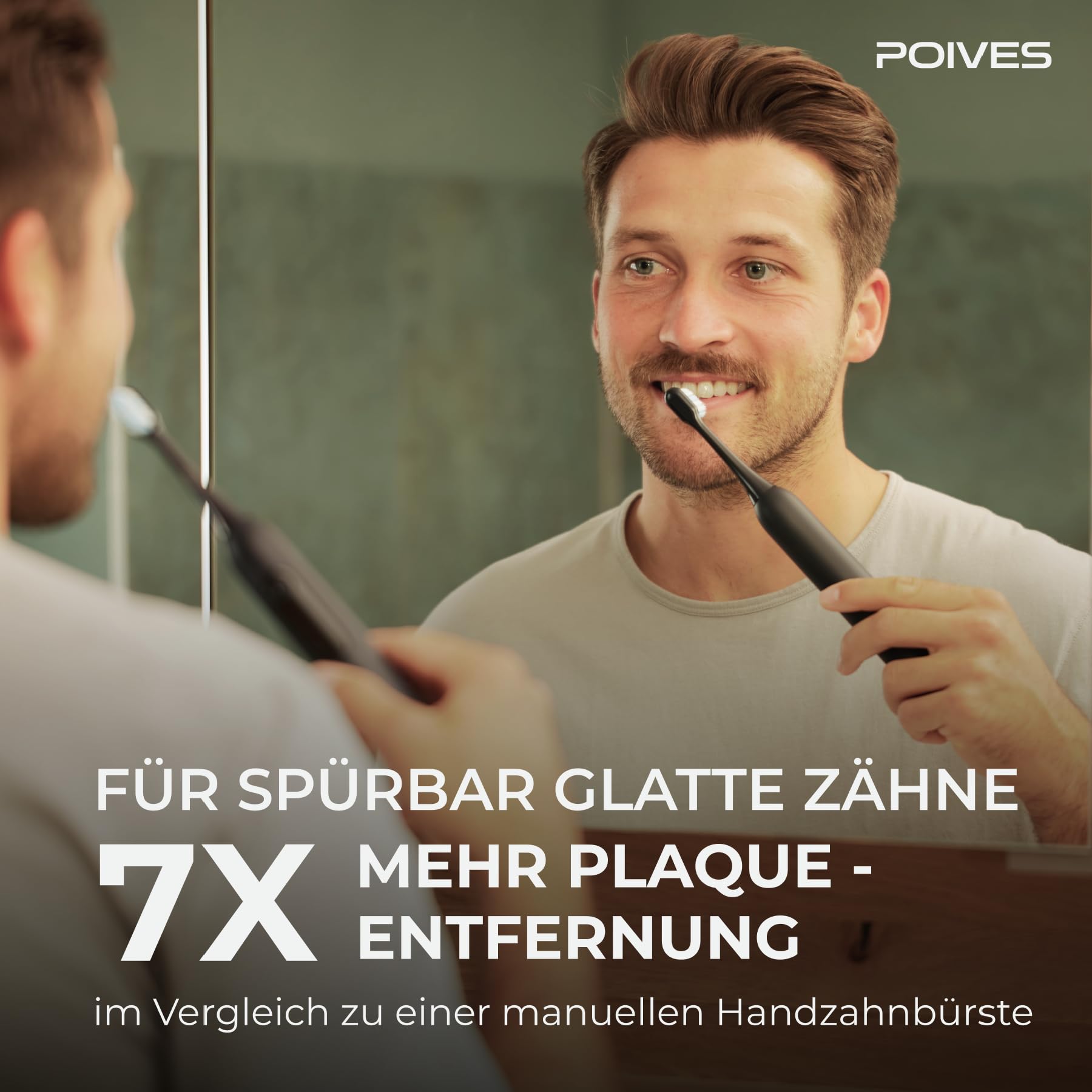 P1 Pro Brosse à dents électrique, sonique, avec capteur de pression pour un brossage sûr, batterie de 60 jours, Midnight Blue