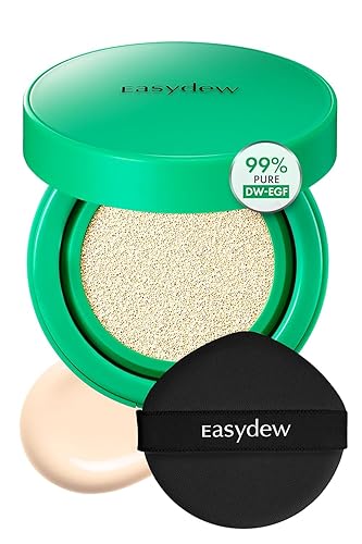 Easydew Mela B Ampoule Cushion Tonificante – 2 en 1 maquillaje coreano para el cuidado de la piel y la belleza facial – Base cushion de cobertura