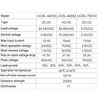 Vista 6 de Relé de estado sólido de riel DIN con disipador de calor - CC a CA (entrada de 3-32 V CC, salida de CA 24-480 V), SSR de 40 A