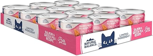 Miniatura 2 de Natural Balance LID Limited Ingredient Diets Wet Adult Cat Food Grain-Free 55 Ounce Cans Pack of 24 Protein Options Include Chicken Duck or Salmon