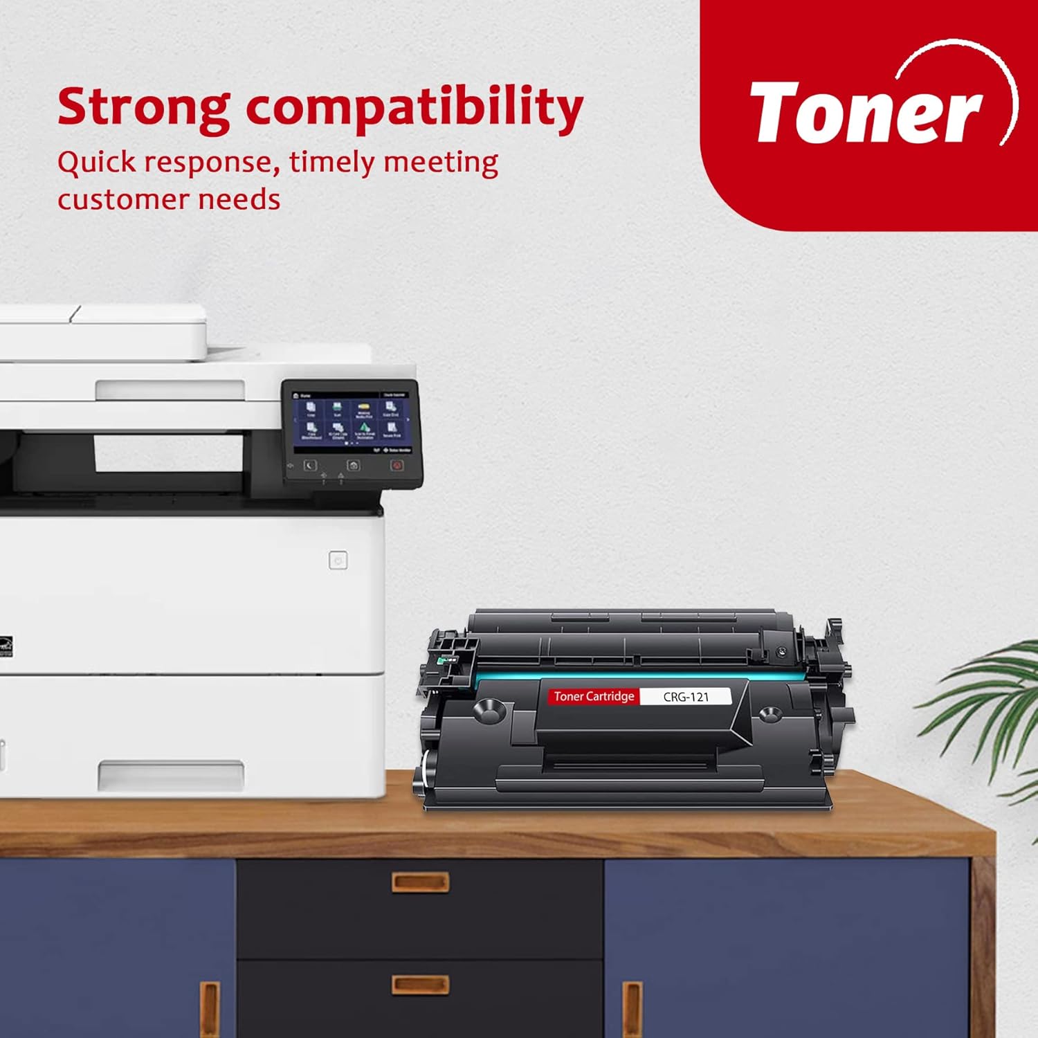 High-Yield 121 Black Toner Cartridge (2-Pack) - Compatible CRG121 Toner Replacement for Canon 121 Toner for imageCLASS D1650 D1620 Printer, 3252C001