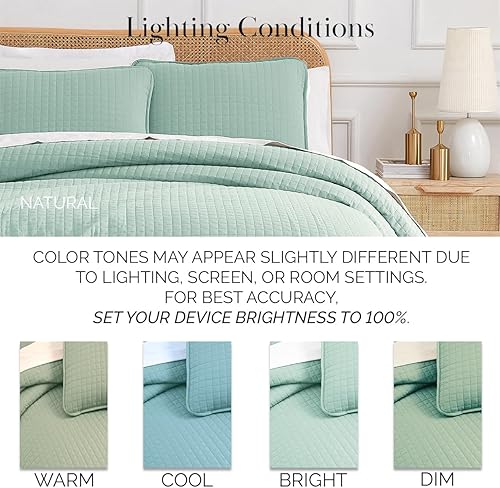 Vista 240 de Southshore Fine Living, Inc. - Juego de edredón de microfibra cepillada suave, cubrecama resistente a manchas y pelo de mascotas, con funda de 02