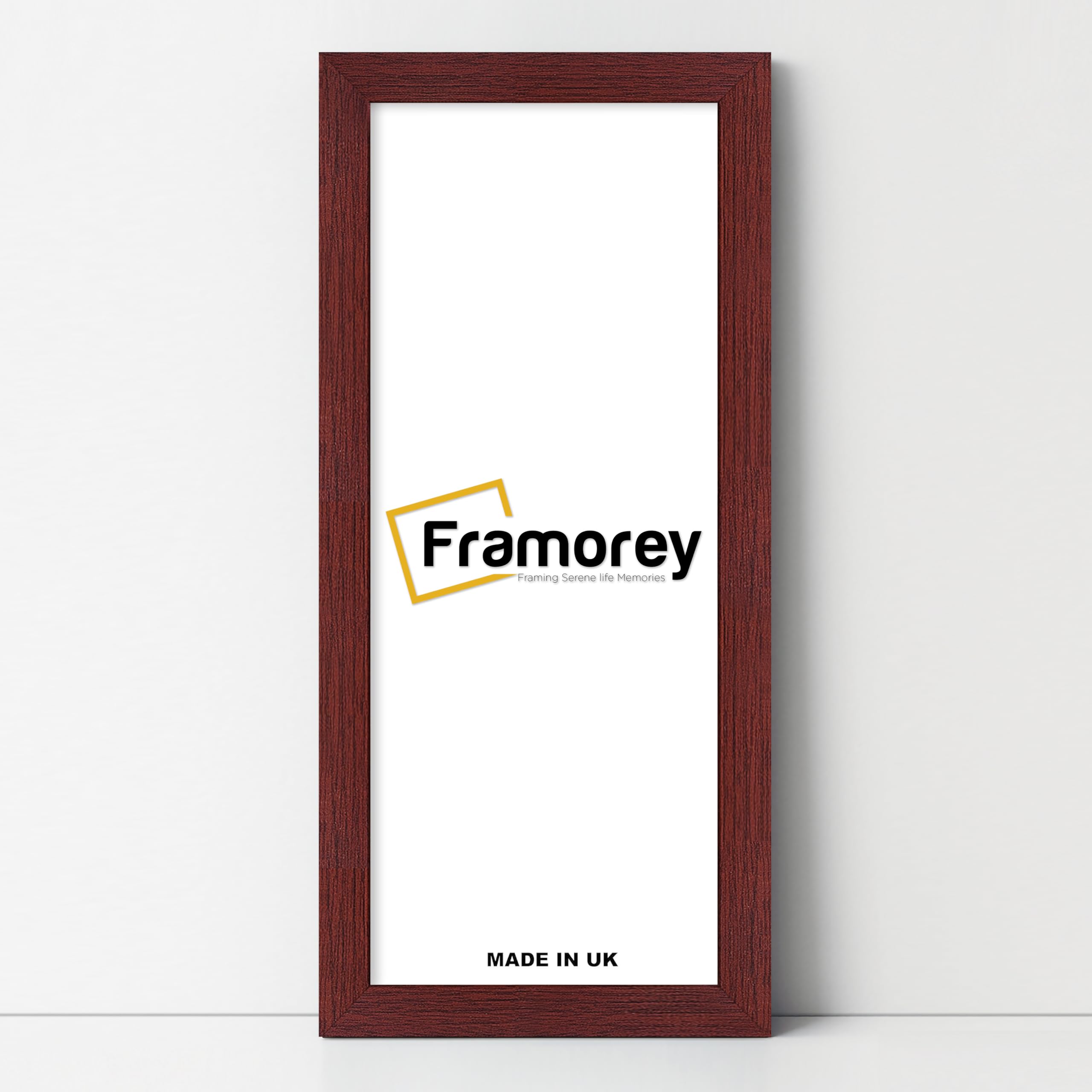 Framorey Modern Flat Mahogany Photo Frames, 22x9 Inch Size Picture Frame, Handmade Wooden Frames, Personalized Poster Frames, Certificate Frames