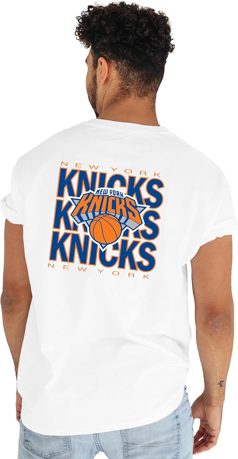 Blue 84 NBA Officially Licensed T-Shirt Front/Back Press White