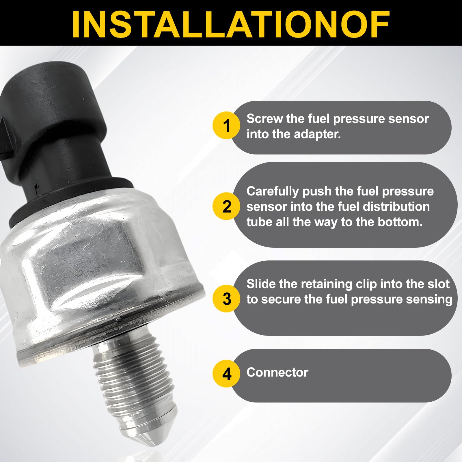 Alrens Capteur De Pression Carburant Pour Peugeot Et Citroën 9658227880 Compatible Avec Moteurs 1.6 HDI