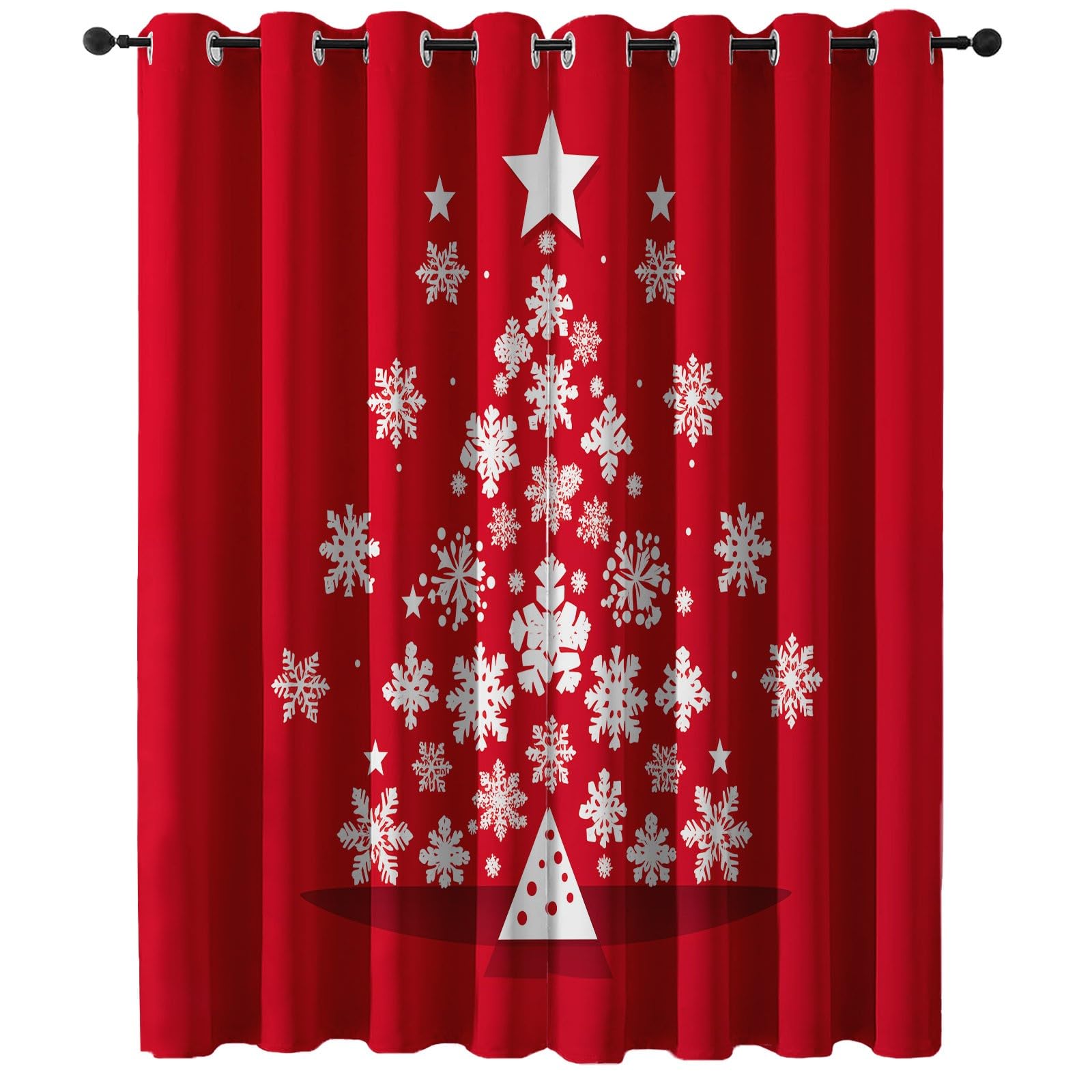 Rideau occultant en polyester haut de gamme motif Noël