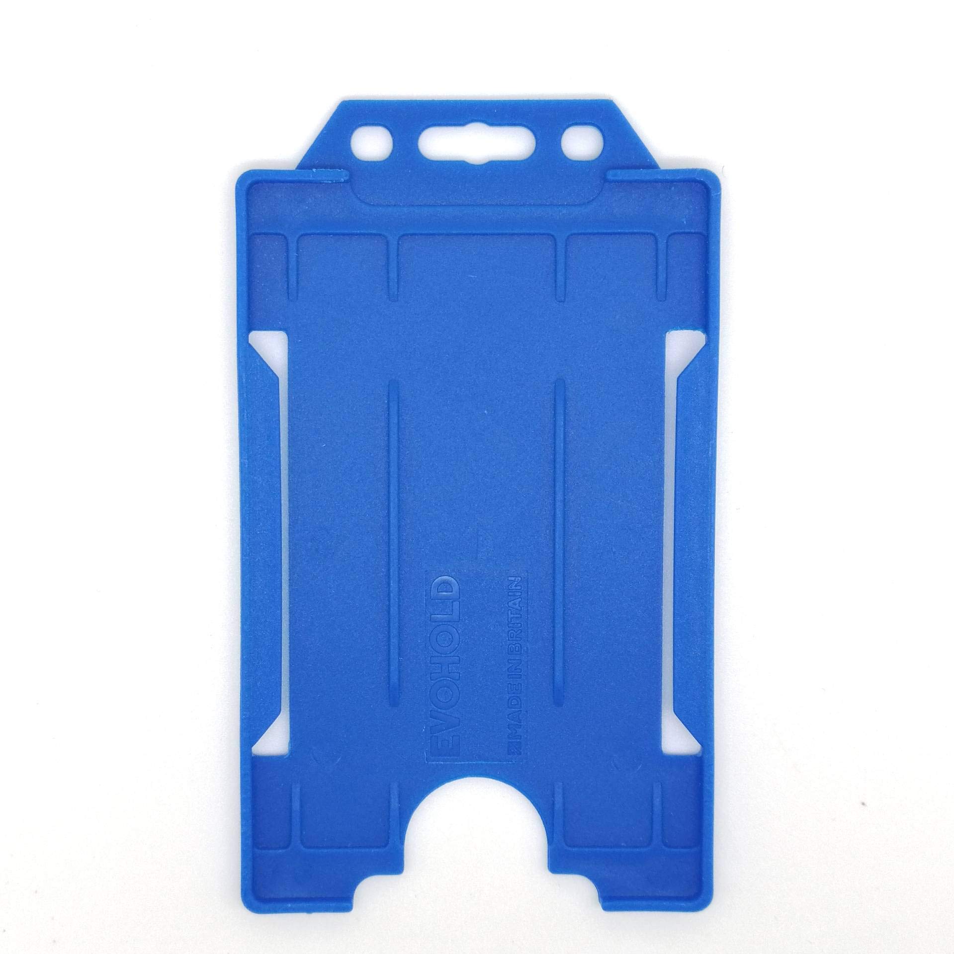 ALG ID Cards® Open Faced Rigid ID Card Name Badge Holders - Vertical/Portrait - Pack of 100 (Royal Blue)