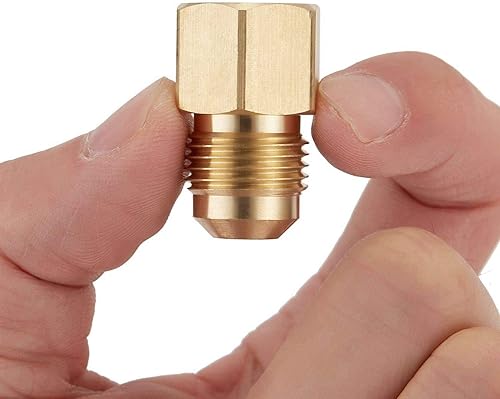 Miniatura 8 de Adaptador de gas de acoplamiento de tubo de conexión de latón de 1/2 "Flare X 1/2" hembra NPT conector de tubería