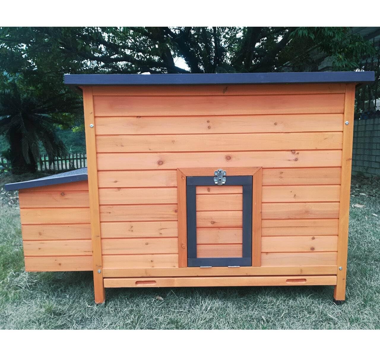 Animal Valley Gallinero Sussex XL Techo Shingle Negro Abatible para 6 a 10 Gallinas, Madera FSC