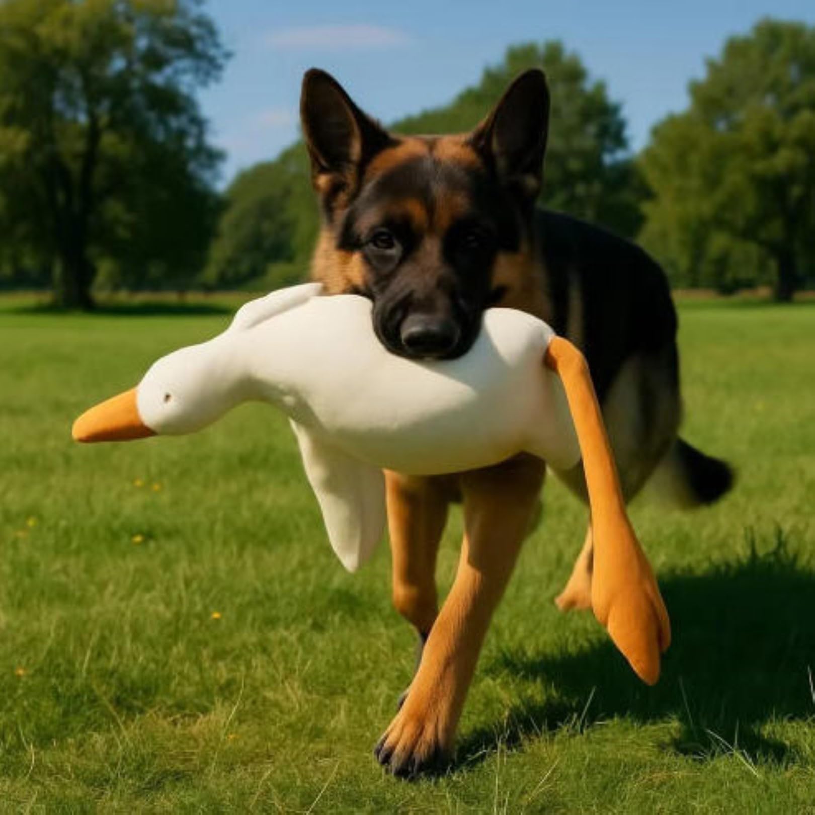 Großes Plüschweißes Enten-hundespielzeug Unzerstörbares Weißes Beruhigendes Welpen-plüschspielzeug Zum Kauen für Training, Bewegung, Indoor- & Outdoor-Spiel 190cm