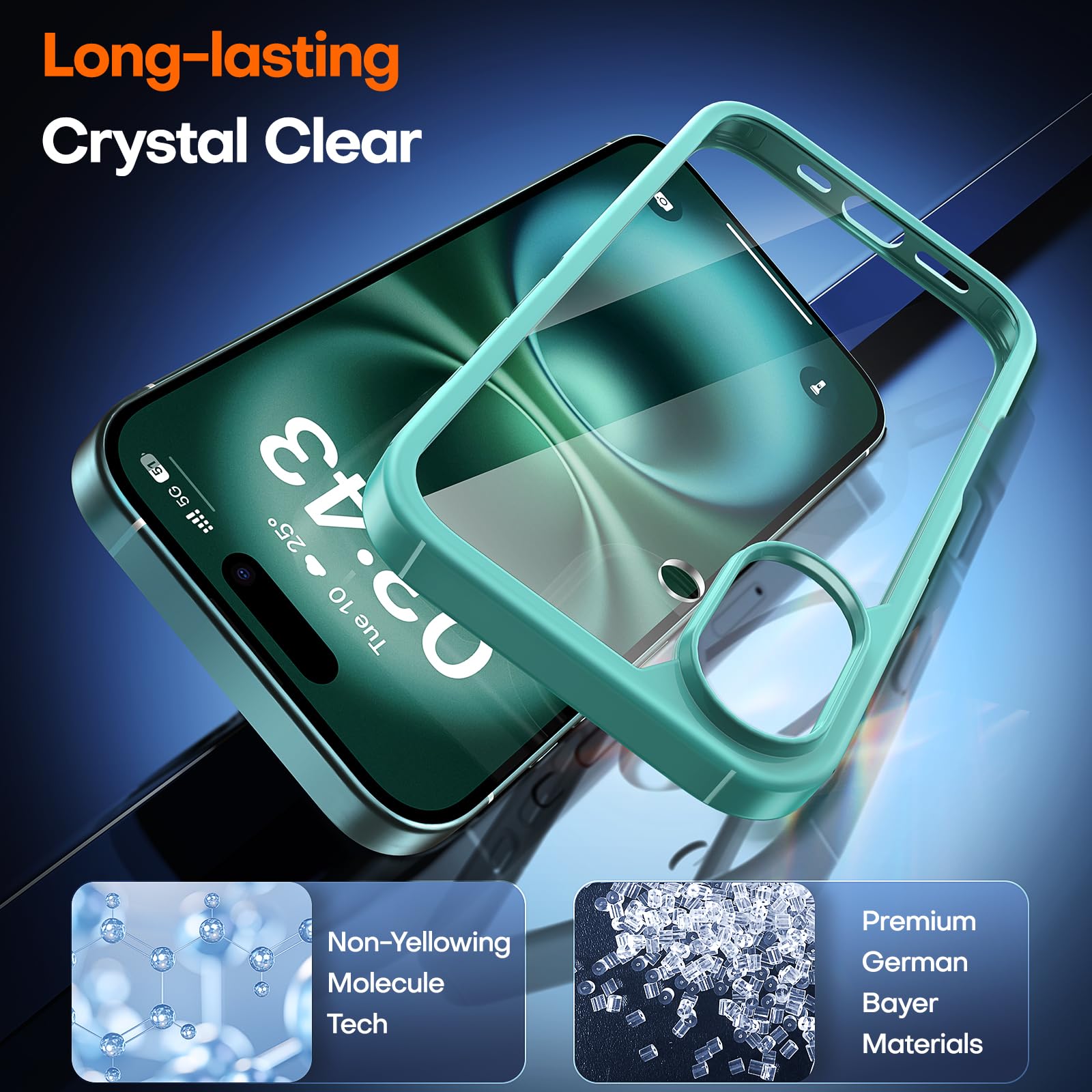 TAURI for iPhone 16 Case with HD Screen Protector - Image 3